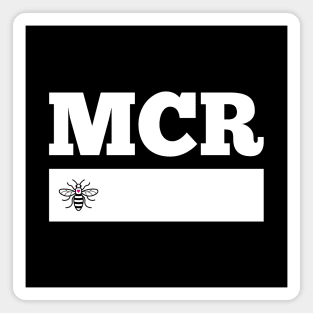 White Love MCR Manchester Worker Bee Retro Magnet
